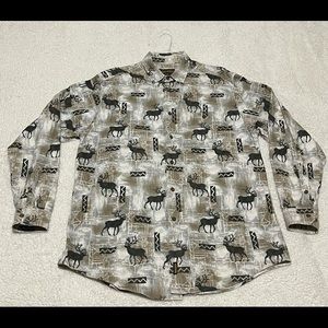 Vintage Woolrich Elk Hunting Button Flannel Men XL